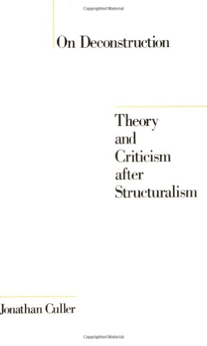 Beispielbild fr On Deconstruction : Theory and Criticism after Structuralism zum Verkauf von Better World Books