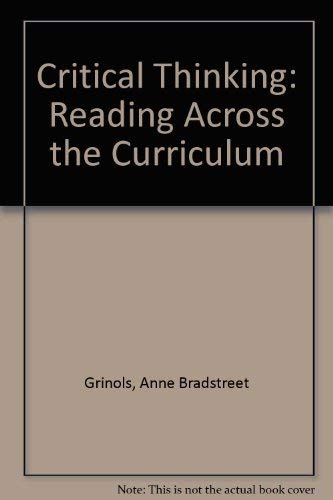 Beispielbild fr Critical Thinking: Reading Across the Curriculum zum Verkauf von Webster's Bookstore Cafe, Inc.