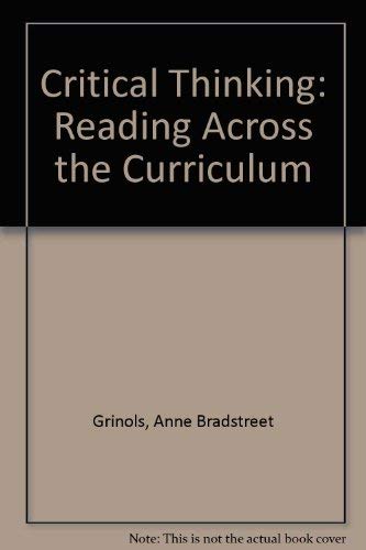 Imagen de archivo de Critical Thinking: Reading Across the Curriculum a la venta por Webster's Bookstore Cafe, Inc.