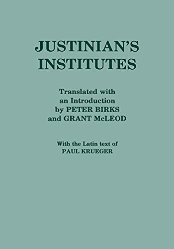 Beispielbild fr Justinian's Institutes zum Verkauf von Better World Books
