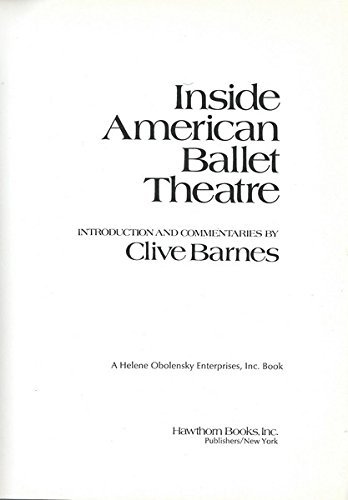 Imagen de archivo de Inside American ballet Theatre a la venta por Jeff Stark