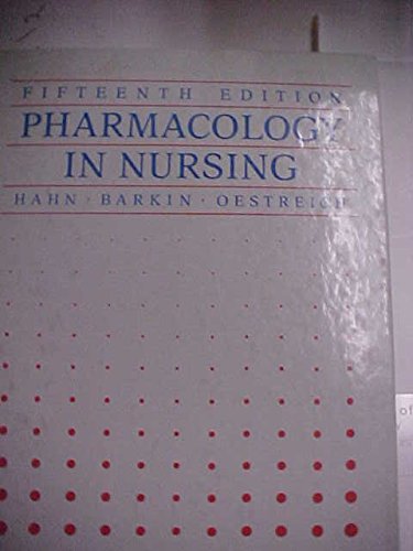 Beispielbild fr Pharmacology in Nursing zum Verkauf von Better World Books