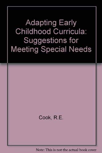 Imagen de archivo de Adapting early childhood curricula: Suggestions for meeting special needs a la venta por JR Books
