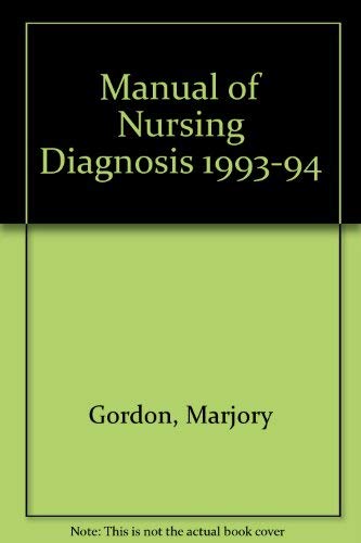 Beispielbild fr Manual of Nursing Diagnosis, 1993-1994 zum Verkauf von WorldofBooks