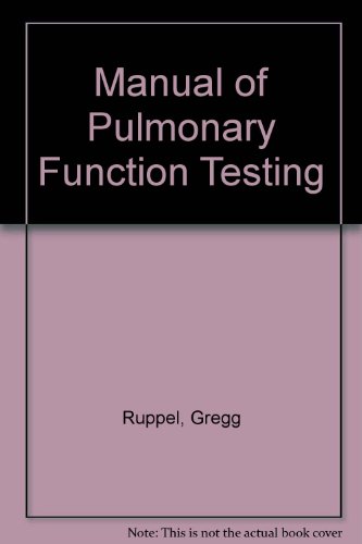 Beispielbild fr Manual of Pulmonary Function Testing zum Verkauf von Wonder Book