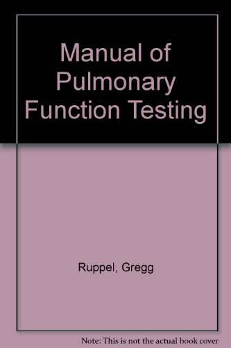 Imagen de archivo de Manual of Pulmonary Function Testing a la venta por Austin Goodwill 1101