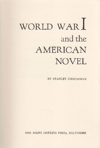 9780801801389: World War I and the American Novel