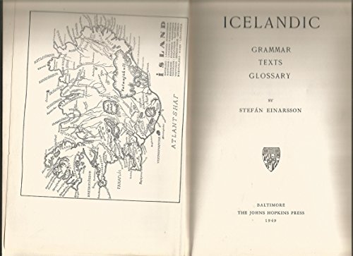 9780801801877: Icelandic Grammar, Text and Glossary