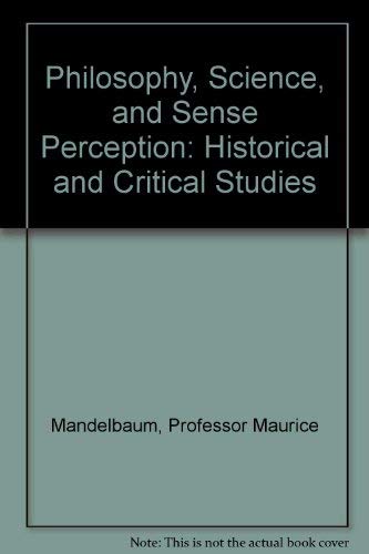 Immagine dell'editore per Philosophy, Science, and Sense Perception : Historical and Critical Studies venduto da Better World Books Ltd
