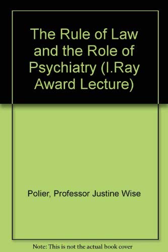 Beispielbild fr The Rule of Law and the Role of Psychiatry zum Verkauf von Better World Books