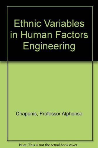 Imagen de archivo de Ethnic Variables in Human Factors Engineering a la venta por BookDepart