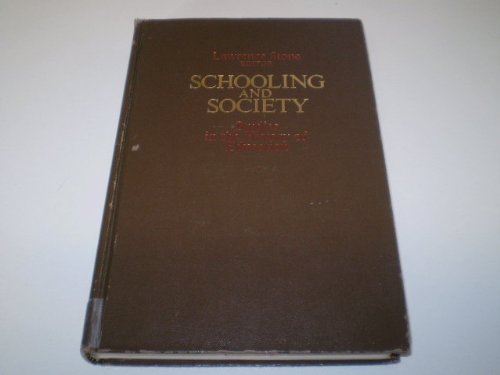 Beispielbild fr Schooling and Society : Studies in the History of Education zum Verkauf von Better World Books