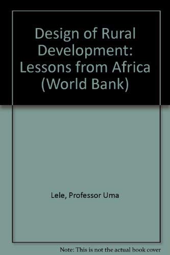 Stock image for Design of Rural Development (World Bank) for sale by Wonder Book