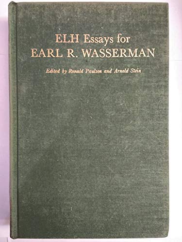 9780801818158: ELH Essays for Earl R. Wasserman