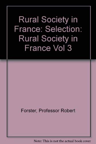 Stock image for Rural Society in France for sale by Michener & Rutledge Booksellers, Inc.