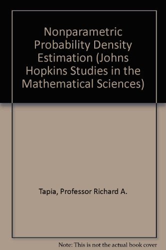 Imagen de archivo de Nonparametric Probability Density Estimation (Johns Hopkins Studies in the Mathematical Sciences) a la venta por Irish Booksellers