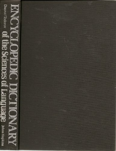 Beispielbild fr Encyclopedic Dictionary of the Sciences of Language zum Verkauf von Irish Booksellers