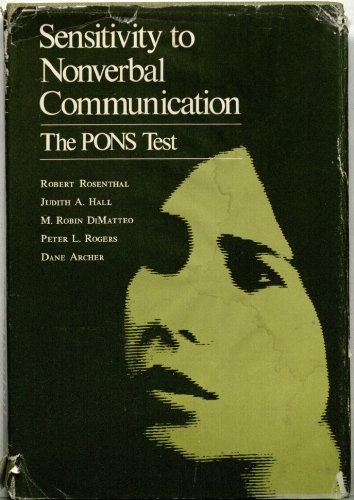Beispielbild fr Sensitivity to Nonverbal Communication : The PONS Test zum Verkauf von Better World Books