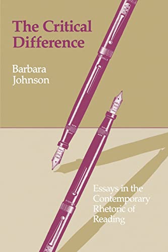 Critical Difference: Essays in the Contemporary Rh