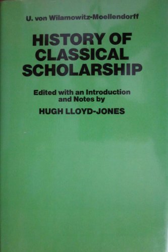 Beispielbild fr History of Classical Scholarship zum Verkauf von Roundabout Books