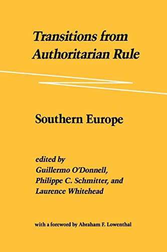 Stock image for Transitions from Authoritarian Rule, Vol. 1: Southern Europe for sale by SecondSale