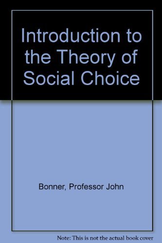 Imagen de archivo de Introduction to the Theory of Social Choice a la venta por Wonder Book