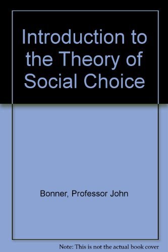 Stock image for Introduction to the Theory of Social Choice for sale by Bingo Used Books