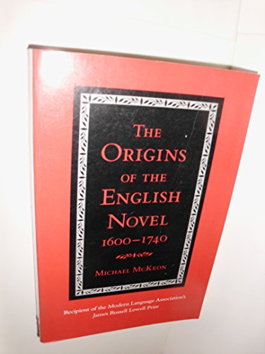 Beispielbild fr The Origins of the English Novel, 1600-1740 zum Verkauf von HPB-Ruby