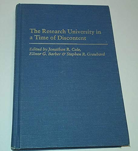 9780801849572: The Research University in a Time of Discontent