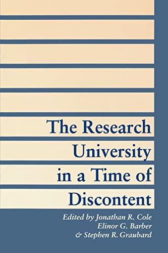 Stock image for The Research University in a Time of Discontent for sale by Wonder Book