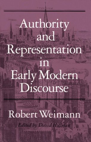 Beispielbild fr Authority and Representation in Early Modern Discourse zum Verkauf von Wonder Book