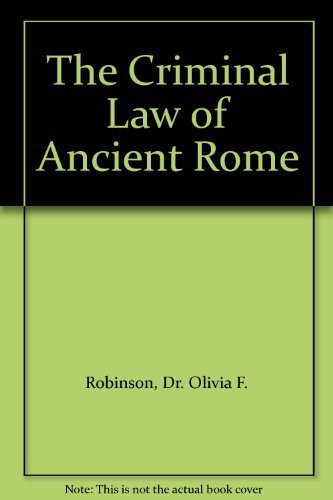 Stock image for The Criminal Law of Ancient Rome for sale by books4u31