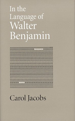 Stock image for In the Language of Walter Benjamin for sale by HPB-Emerald