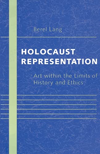 Beispielbild fr Holocaust Representation zum Verkauf von Blackwell's