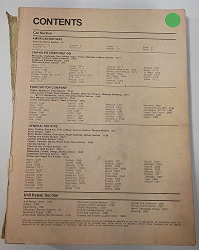 9780801969140: Chilton's Auto Repair Manual, 1972-1979