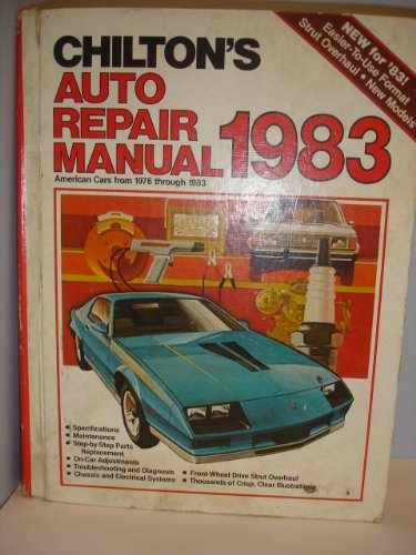 Beispielbild fr Chilton Car Repair Manual, 1983 zum Verkauf von Better World Books