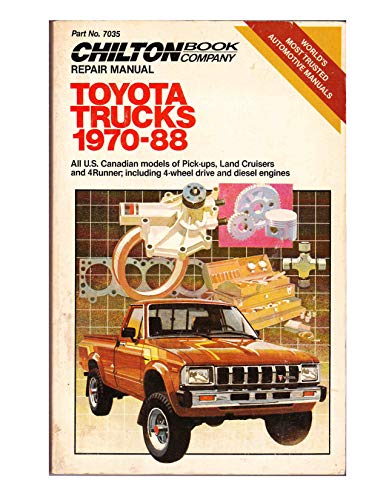 Stock image for Chilton Repair Manual Toyota Trucks 1970-88 for sale by Books of the Smoky Mountains