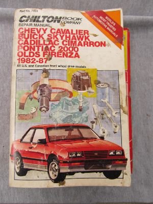 Imagen de archivo de Chilton's Chevrolet Cavalier, Buick Skyhawk, Olds Firenza, Cadillac Cimarron, Pontiac 2000 1982-88 a la venta por Black and Read Books, Music & Games