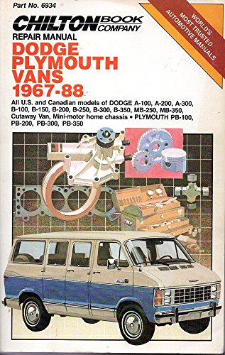 Stock image for Chilton's Repair Manual Dodge Plymouth Vans 1967-88 for sale by Books of the Smoky Mountains