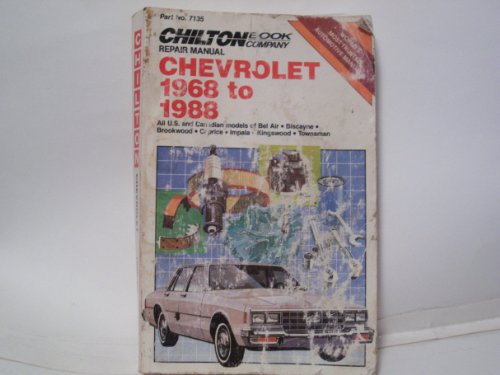 Stock image for Chilton's Chevrolet 1968 to 1988 Repair Manual for sale by HPB-Red