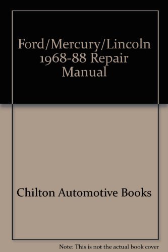 Beispielbild fr Chilton's Ford-Lincoln-Mercury Full-Size 1968-1988 zum Verkauf von Better World Books