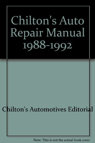 Chilton's Auto Repair Manual, 1987-1991 (9780801980329) by Dean Morgantini