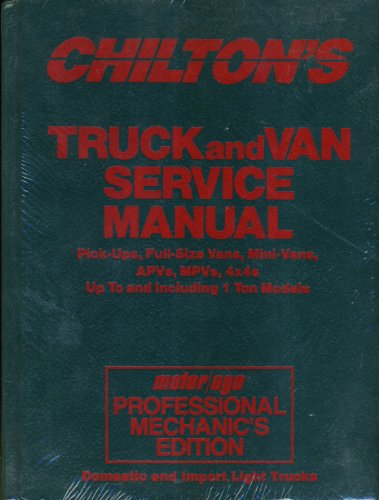 9780801980480: Chilton's Truck and Van Service Manual 1986-1990: Motor/Age Professional Mechanic's Edition