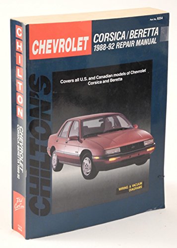 Stock image for Chilton's Chevrolet: Corsica/Beretta : 1988-92 Repair Manual/Covers All U.S. and Canadian Models of Chevrolet Corsica and Beretta for sale by HPB Inc.
