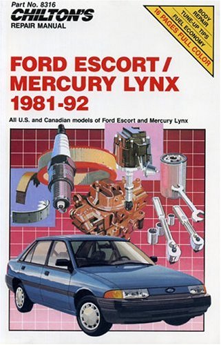 Imagen de archivo de Chilton's Repair Manual: Ford Escort/Mercury Lynx 1981-92 (Chilton's Repair Manuals) a la venta por Half Price Books Inc.