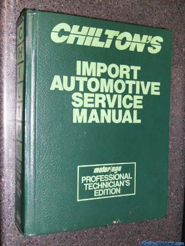 Stock image for Chilton's Import Automotive Service Manual/1993/1989-93 for sale by HPB-Red