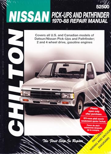 Beispielbild fr Chilton's Nissan Pick-Ups and Pathfinder 1970-88 Repair Manual zum Verkauf von Blackwell's