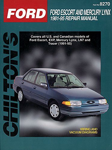Imagen de archivo de Ford: Escort/Lynx 1981-95 (Chilton's Total Car Care Repair Manual) a la venta por Wonder Book
