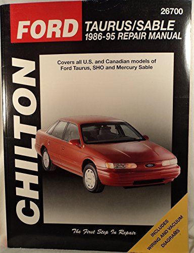 Imagen de archivo de Ford Taurus and Sable, 1986-95 (Chilton Total Car Care Series Manuals) a la venta por Jenson Books Inc