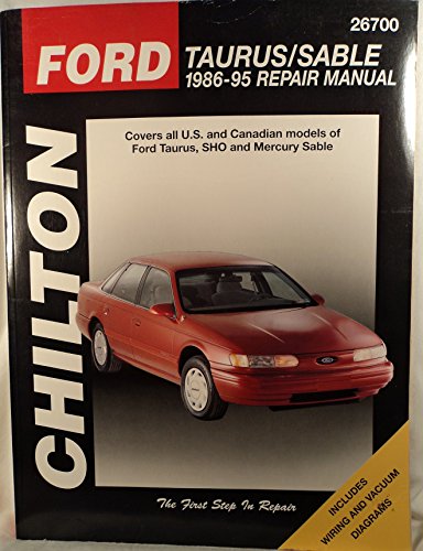 Stock image for Chilton's Ford Taurus & Mercury Sable 1986 Thru 1995, Repair Manual for sale by Virginia Martin, aka bookwitch